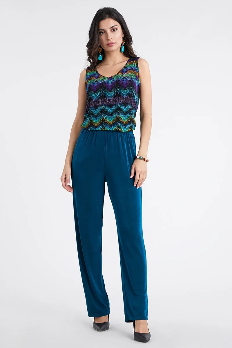 Acetate Non Iron Elastic Waist Full Length Pants-5000AY-ARS1