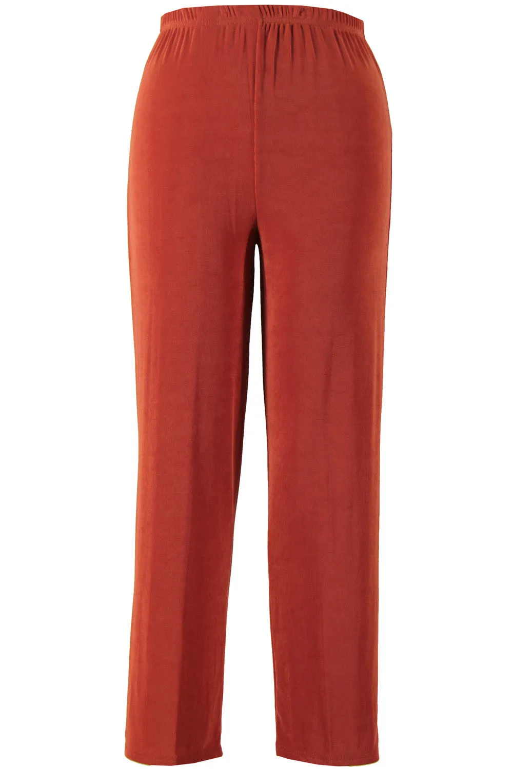 Acetate Non Iron Elastic Waist Full Length Pants-5000AY-ARS1