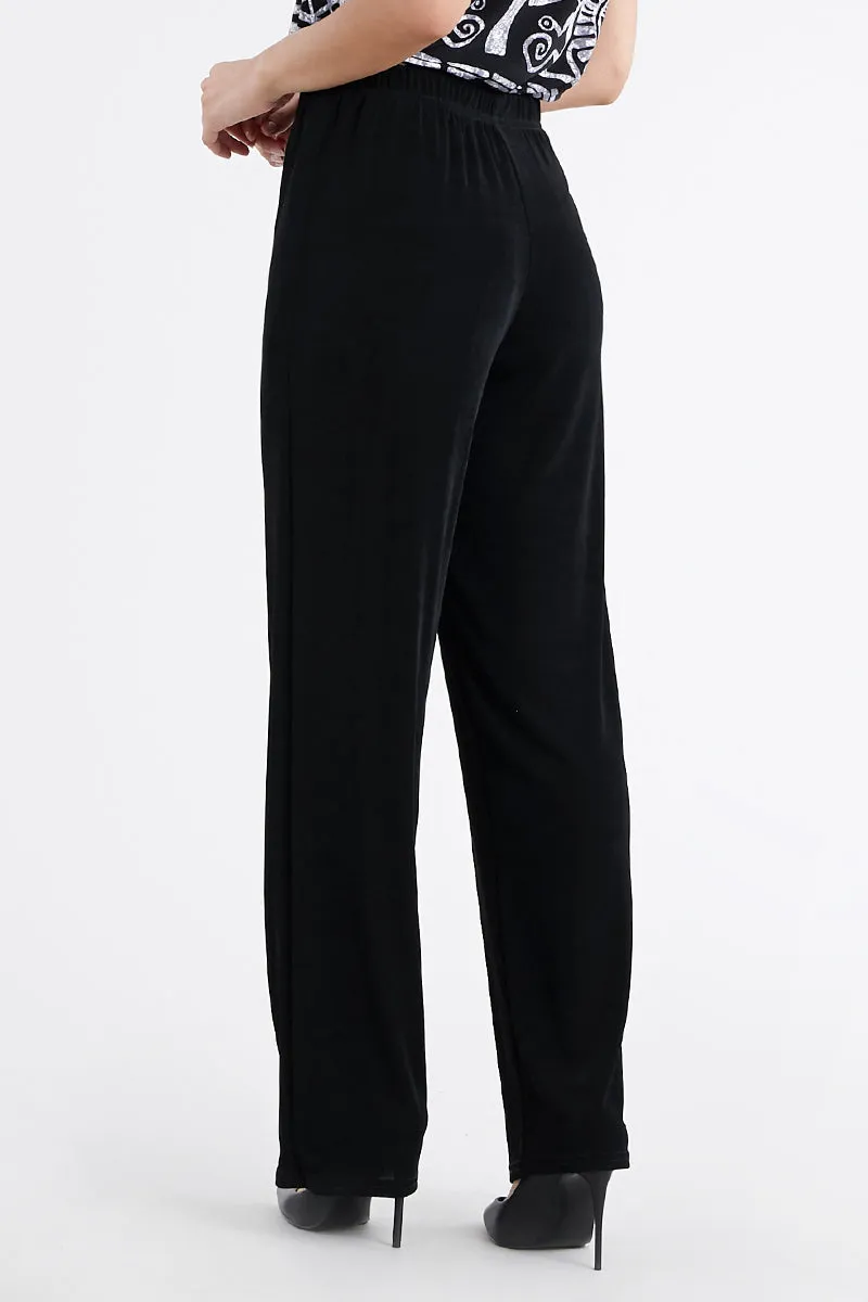Acetate Non Iron Elastic Waist Full Length Pants-5000AY-ARS1