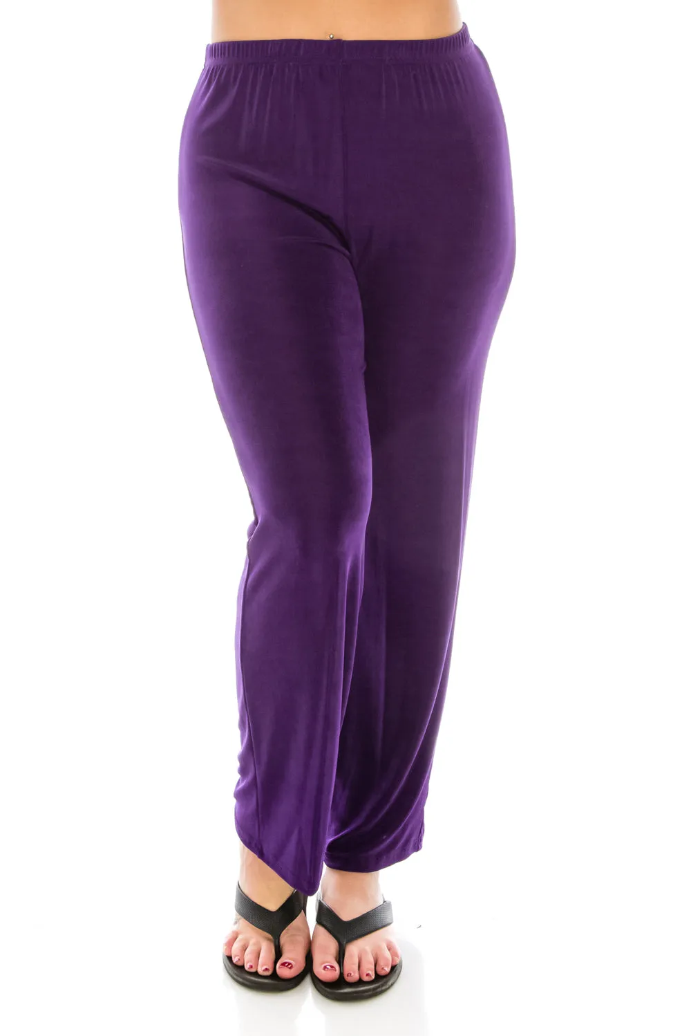 Acetate Non Iron Elastic Waist Full Length Pants-5000AY-ARS1