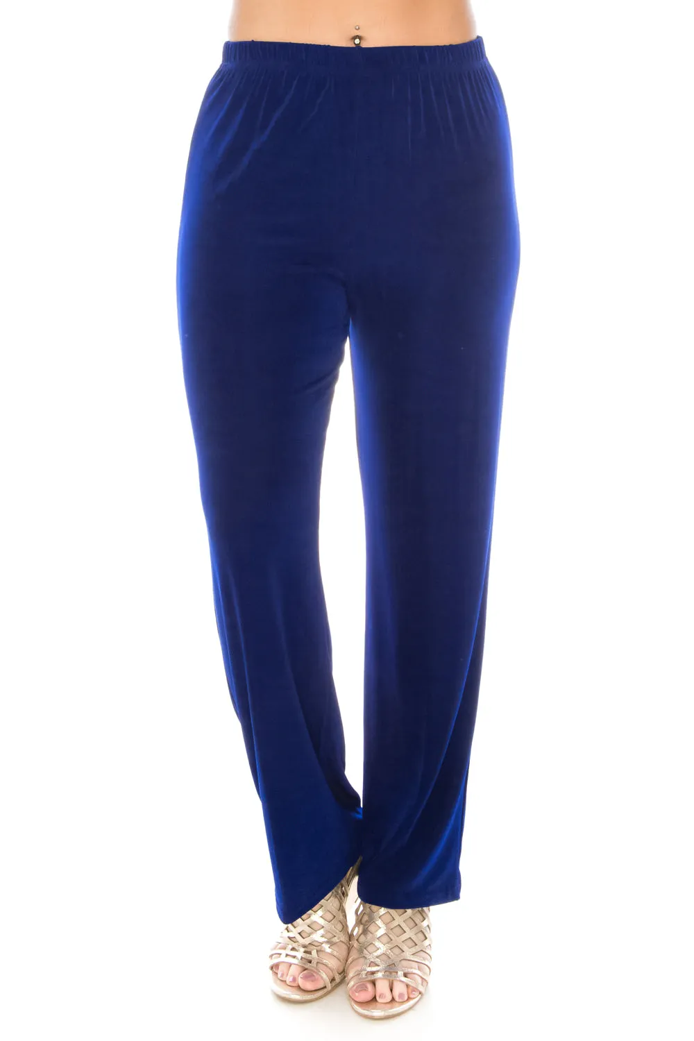 Acetate Non Iron Elastic Waist Full Length Pants-5000AY-ARS1