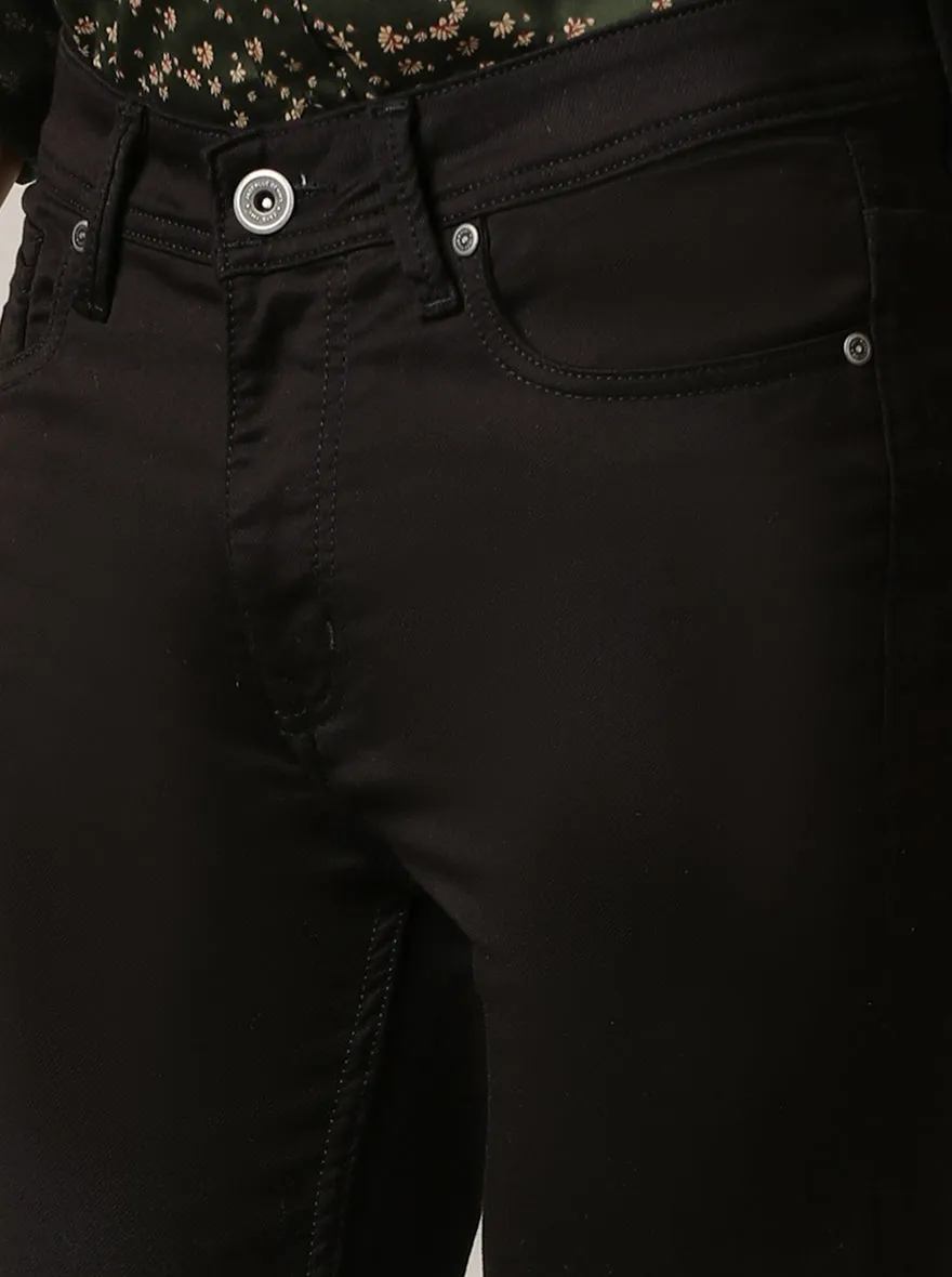 Black Dobby Rider Fit Jeans | JadeBlue