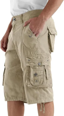 Cargo Shorts for Men Casual 3/4 Capri Pants with Pockets Long Below Knee Length Loose Fit Hiking Work