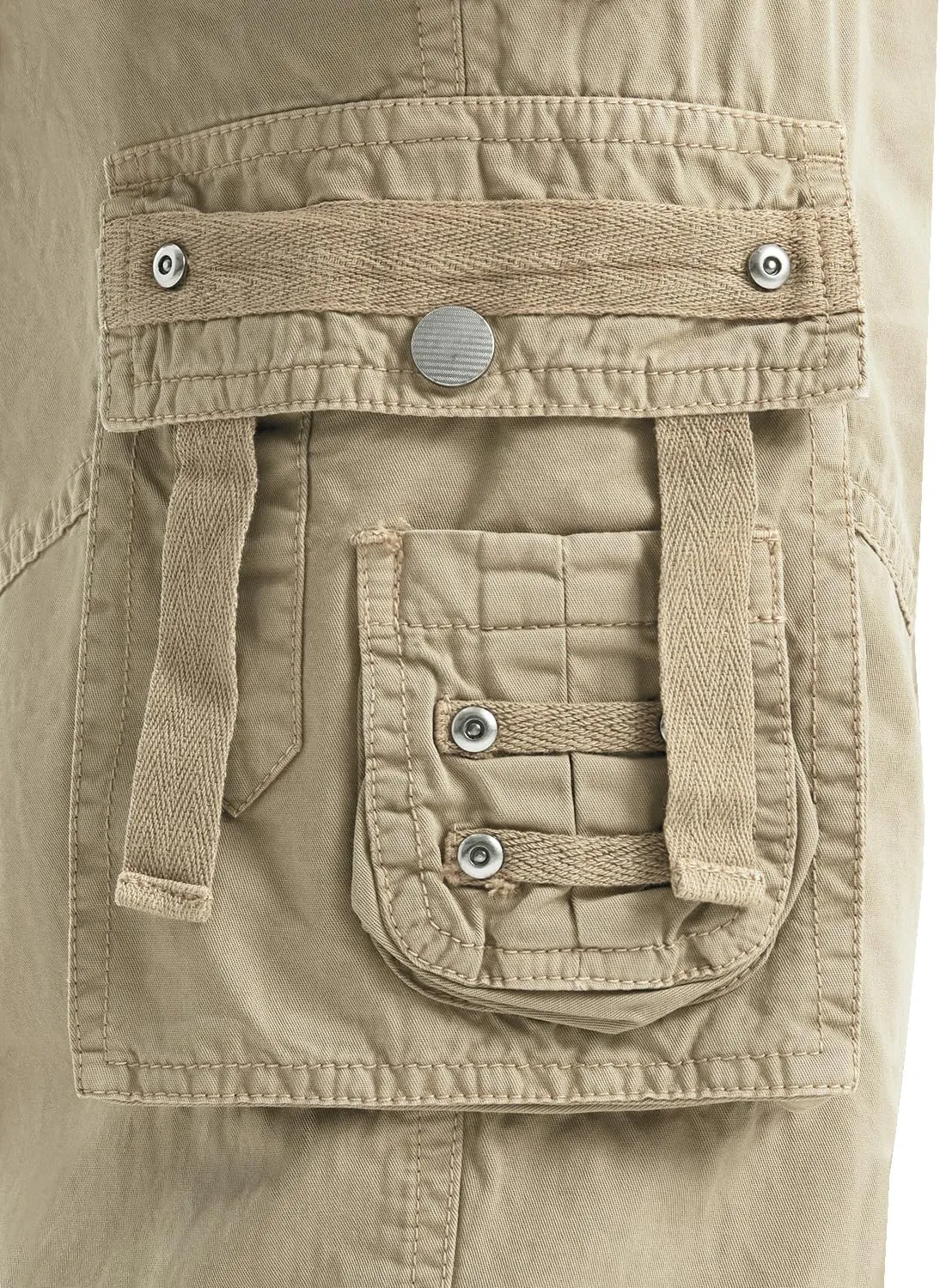 Cargo Shorts for Men Casual 3/4 Capri Pants with Pockets Long Below Knee Length Loose Fit Hiking Work
