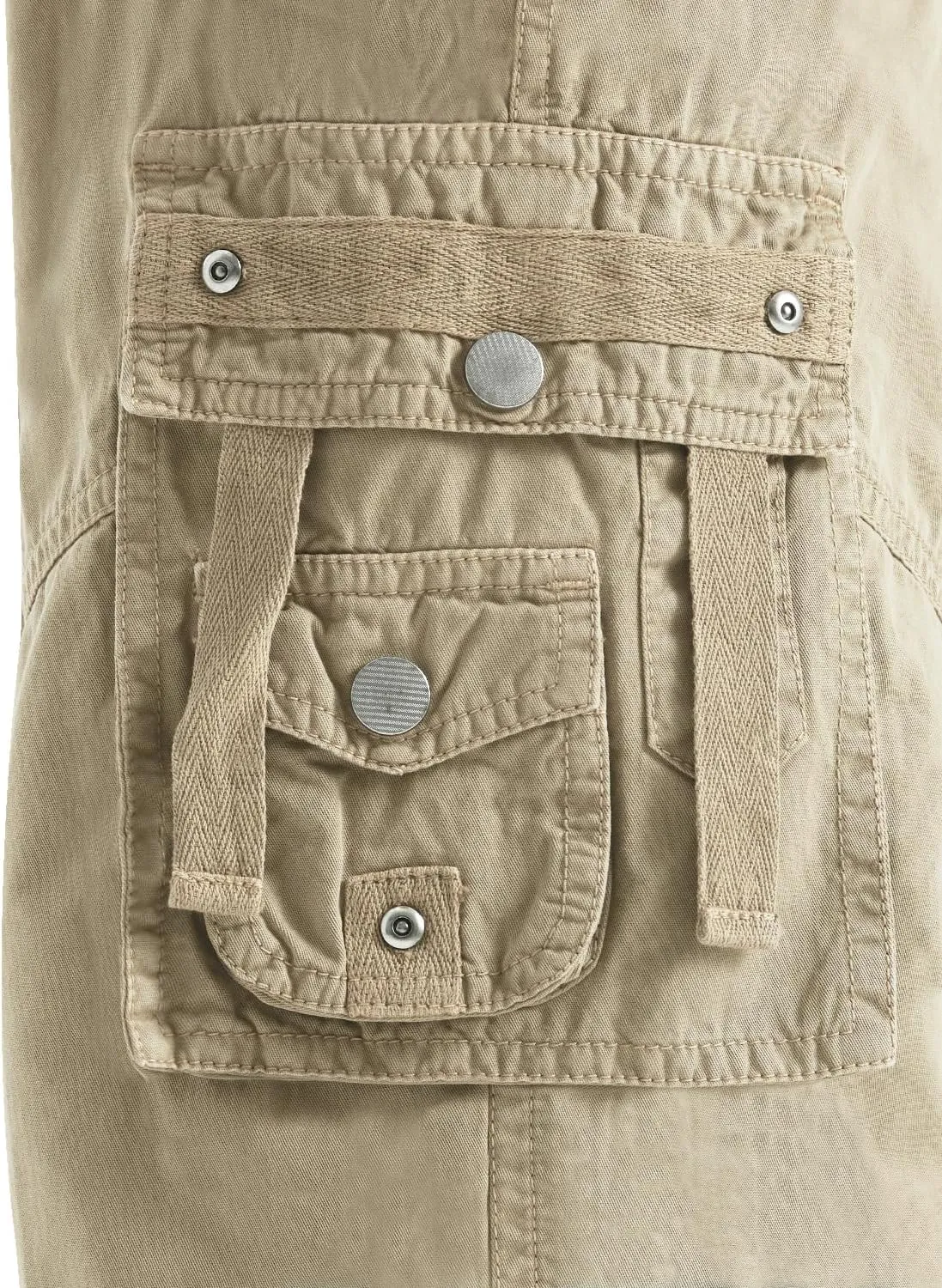 Cargo Shorts for Men Casual 3/4 Capri Pants with Pockets Long Below Knee Length Loose Fit Hiking Work