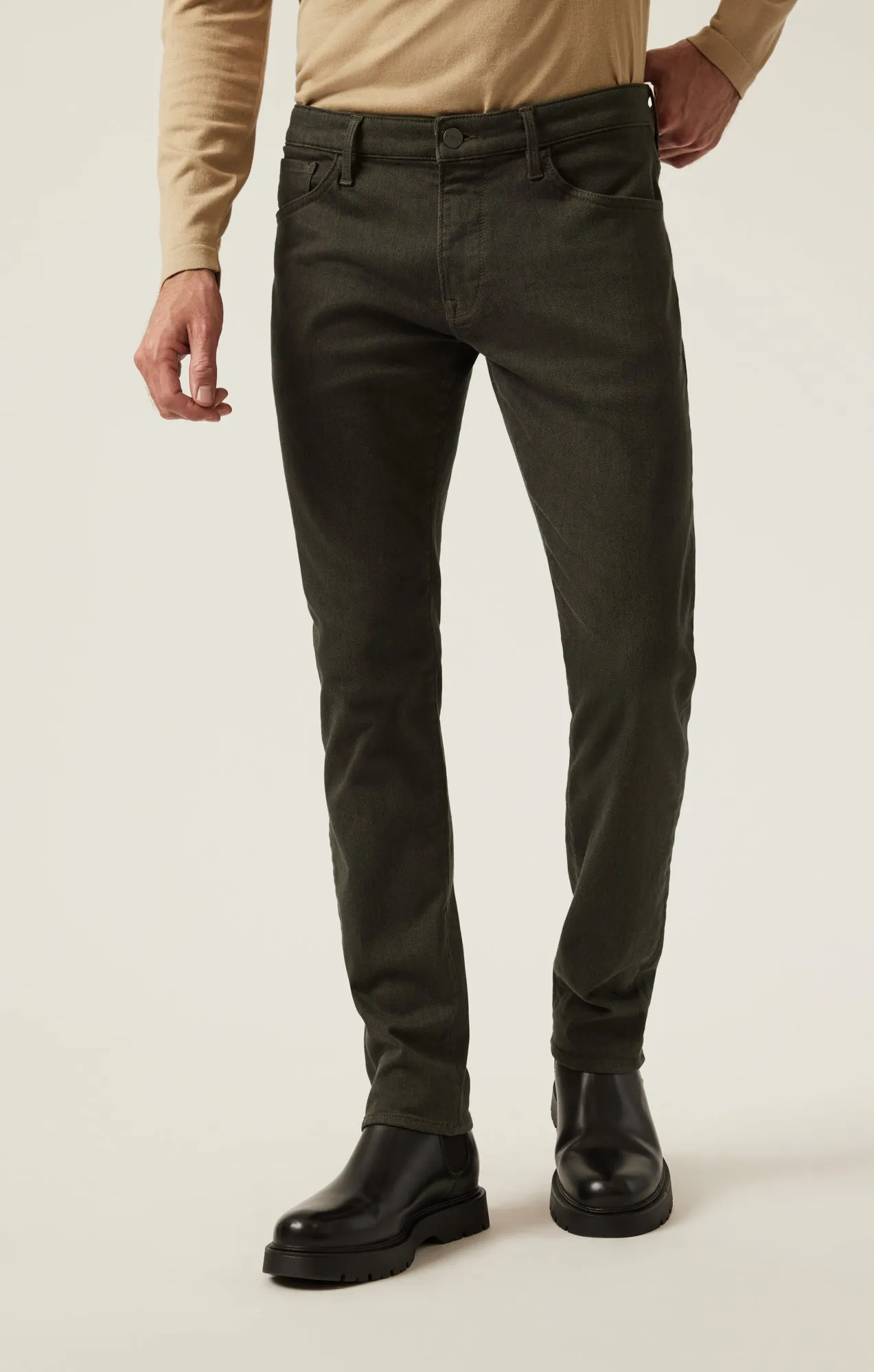 Courage Straight Leg Pants in Rifle Green Diagonal