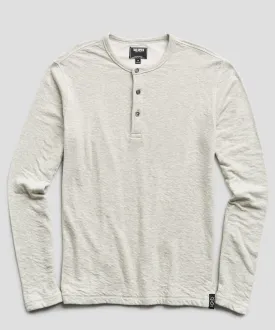 Double knit Henley in Light Grey