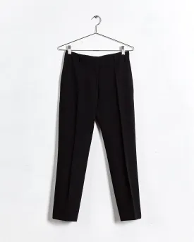 Dries Van Noten straight leg tailored trousers, black, 6