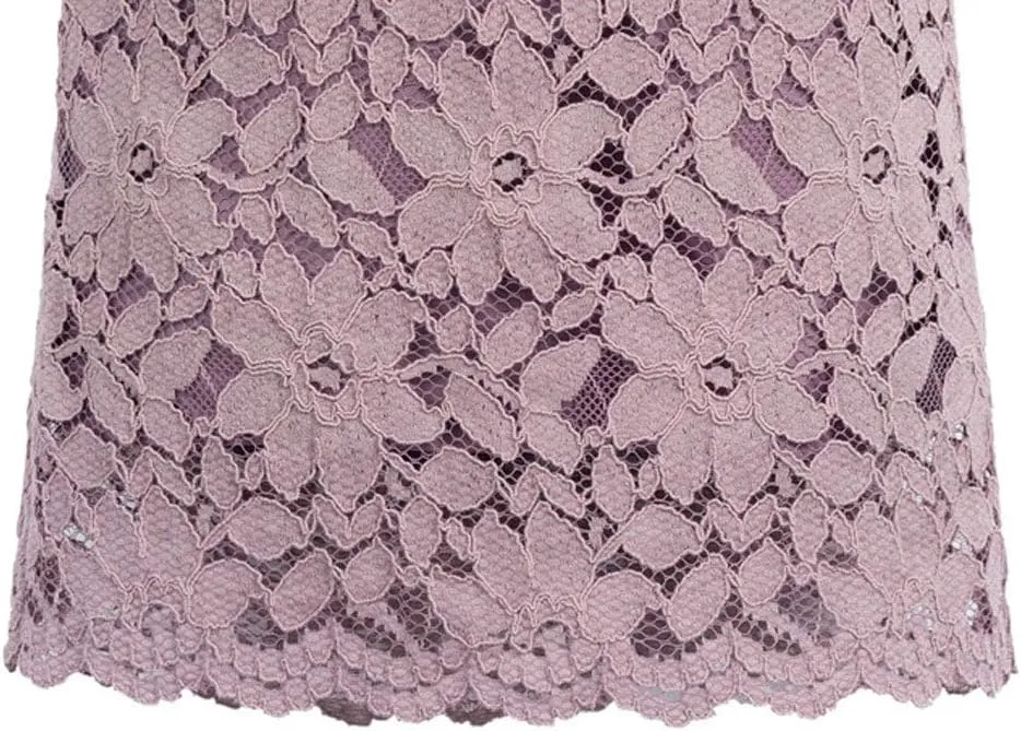 ebossy Women's Elegant Floral Lace Knee Length Pencil Skirt