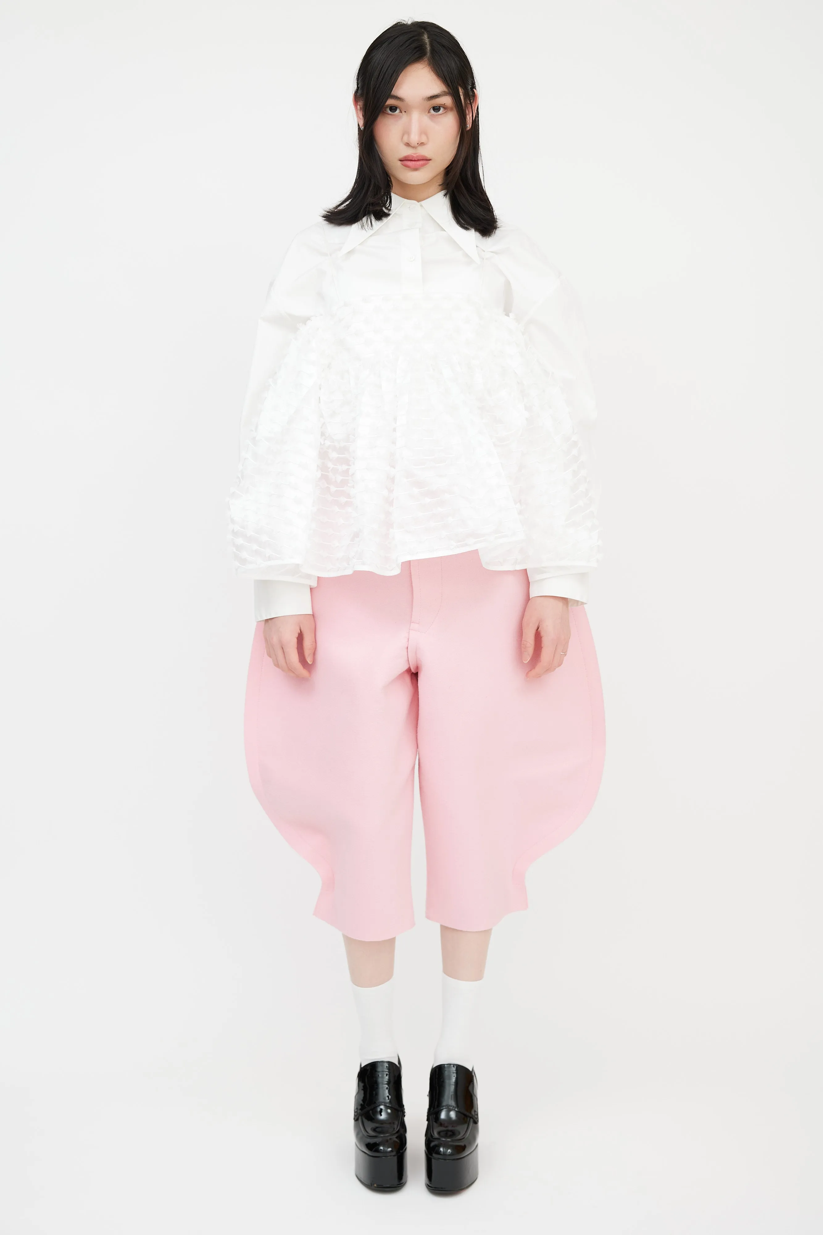FW 2012 Pink Cropped 2D Jodhpur Trousers