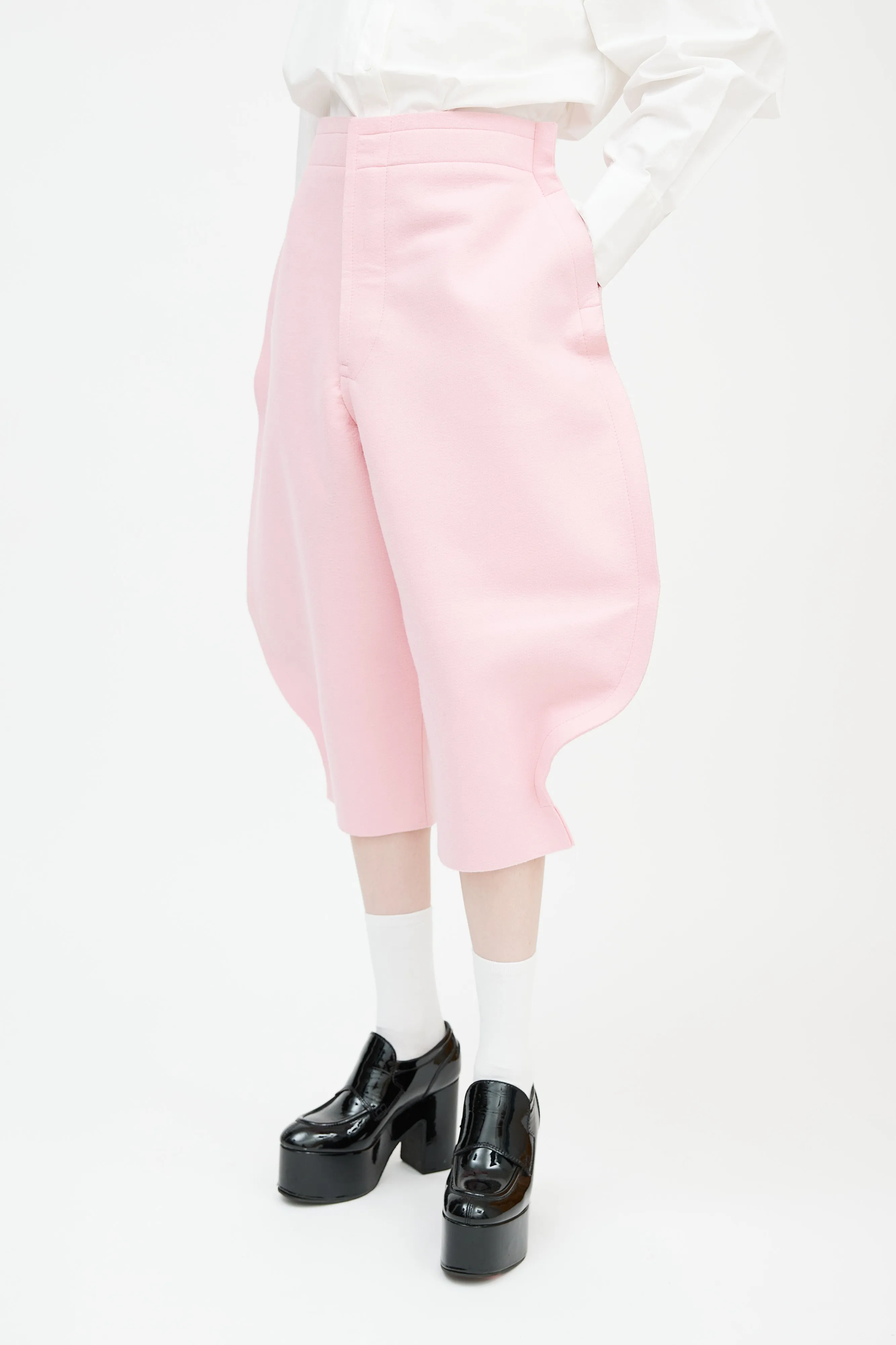 FW 2012 Pink Cropped 2D Jodhpur Trousers