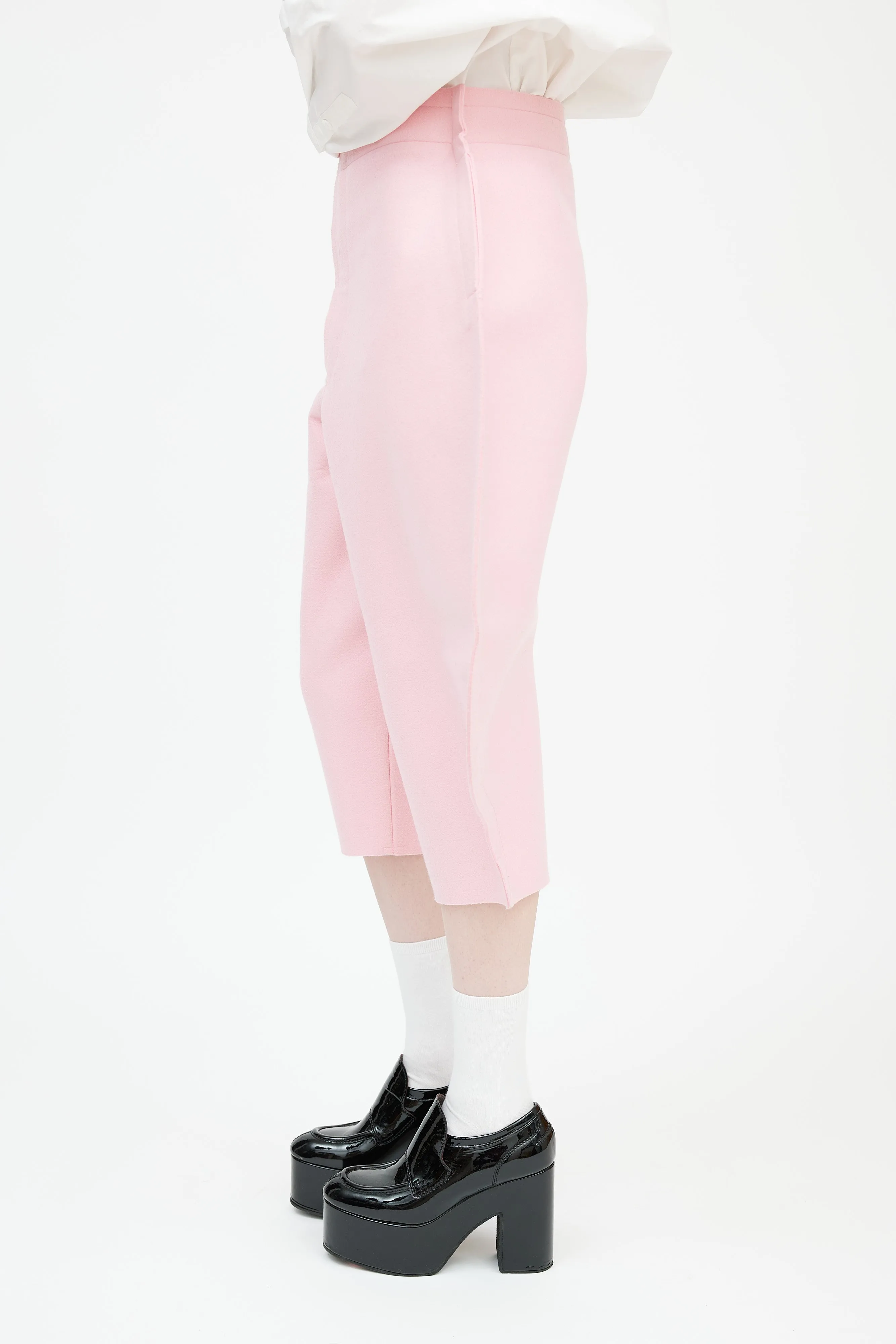 FW 2012 Pink Cropped 2D Jodhpur Trousers