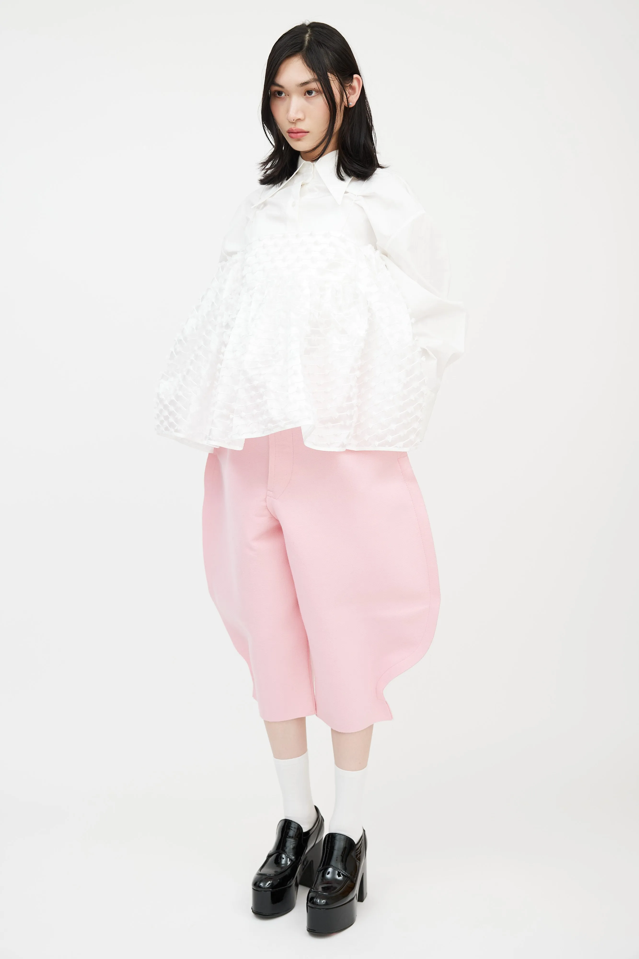 FW 2012 Pink Cropped 2D Jodhpur Trousers