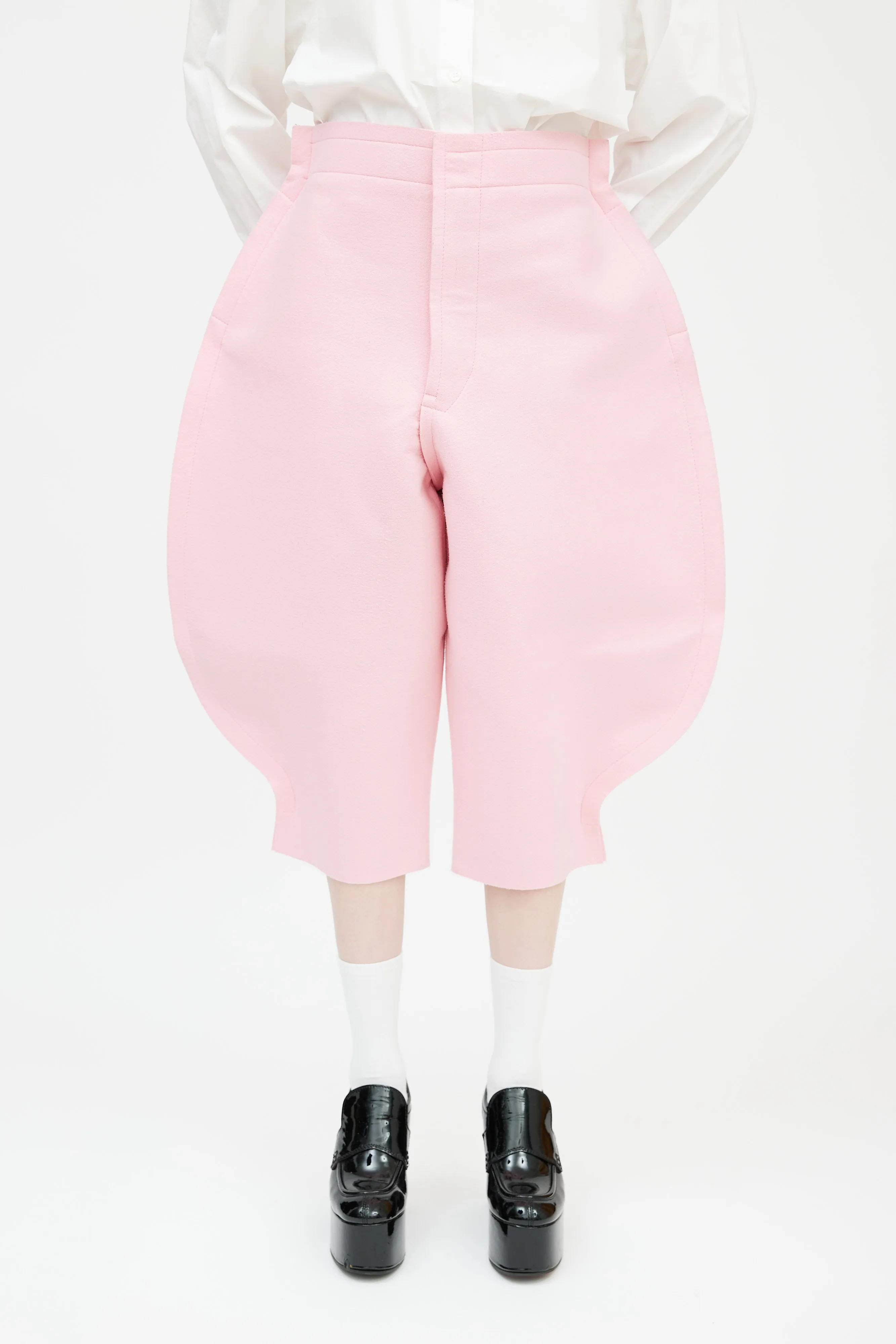 FW 2012 Pink Cropped 2D Jodhpur Trousers