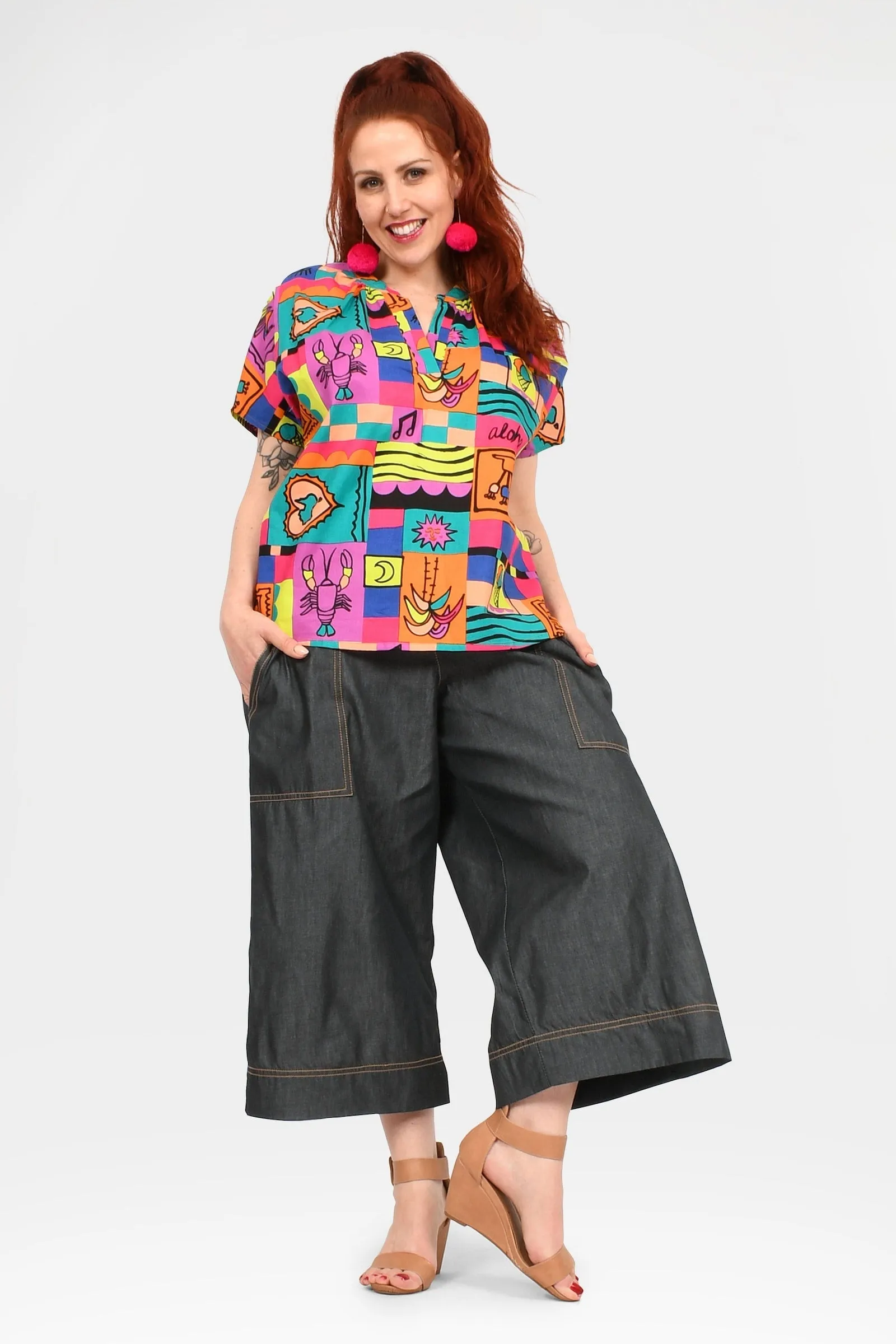 Gemma Denim 3/4 Pants