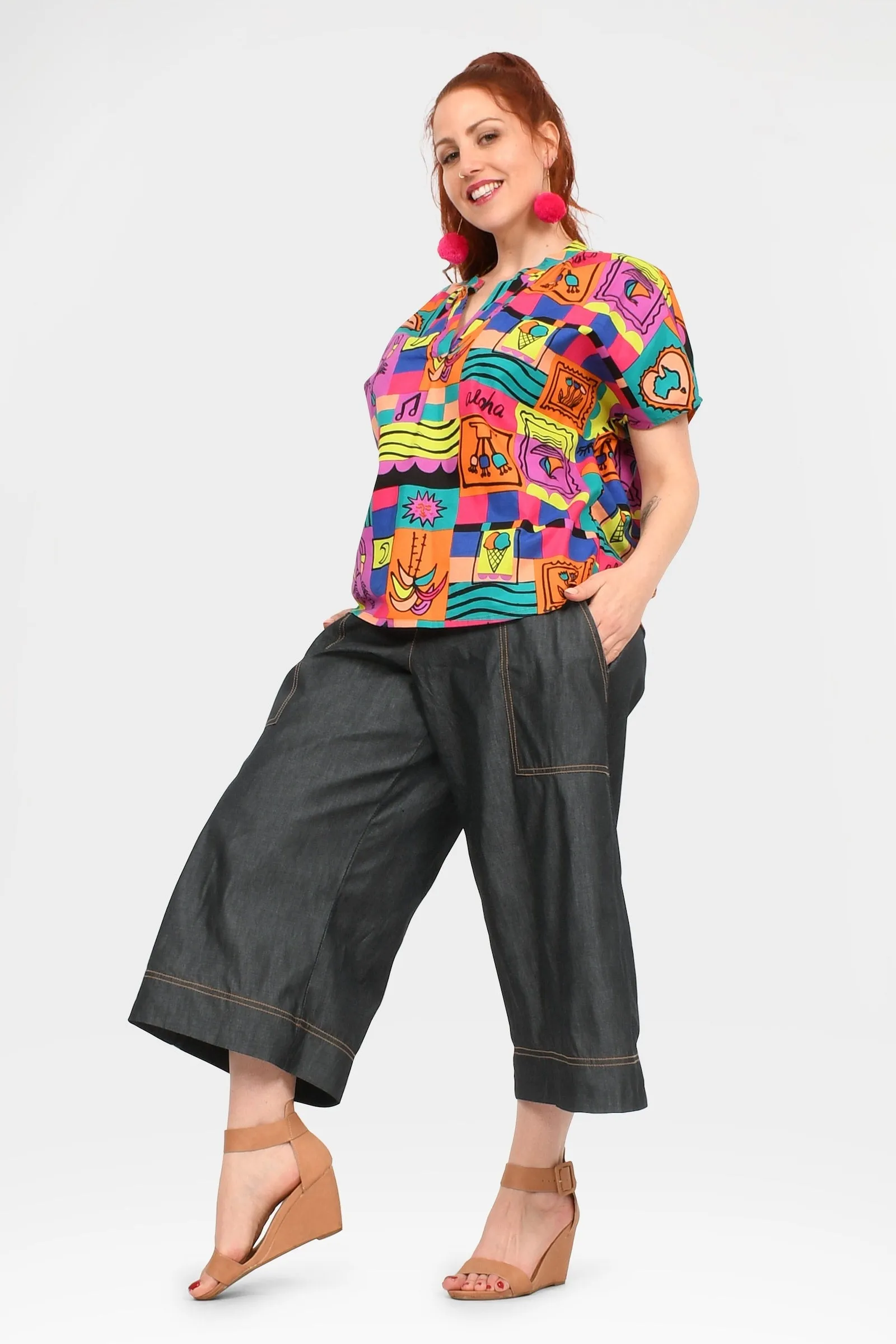 Gemma Denim 3/4 Pants