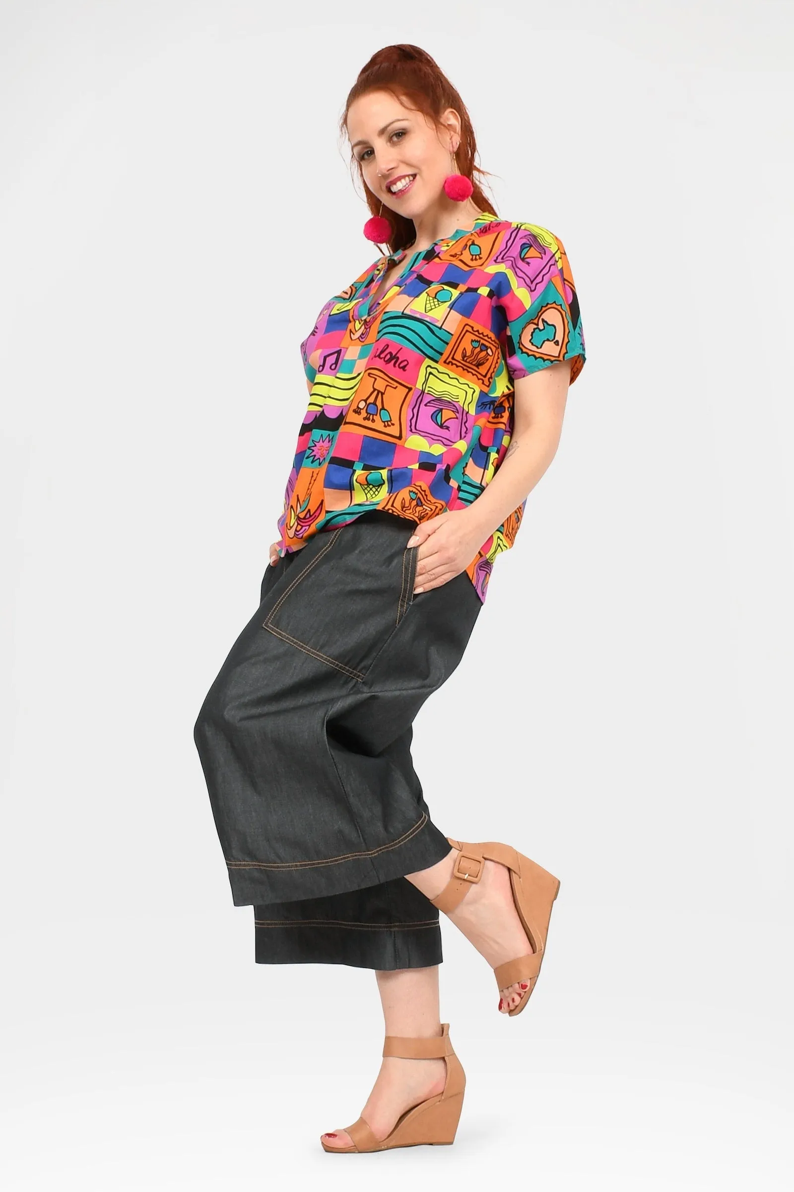 Gemma Denim 3/4 Pants