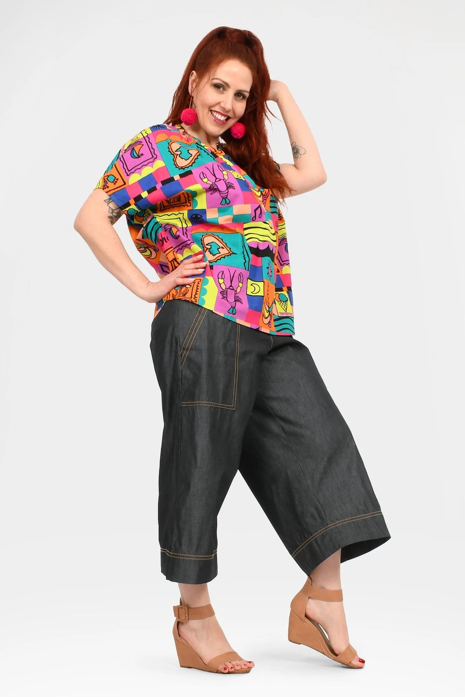 Gemma Denim 3/4 Pants