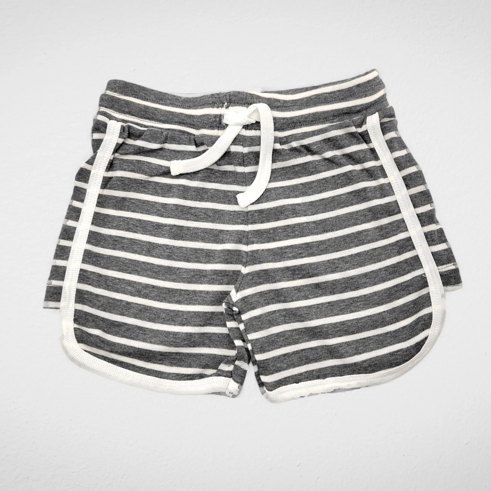 Girls Hot Short (Cotton) - "Stripped" - Grey
