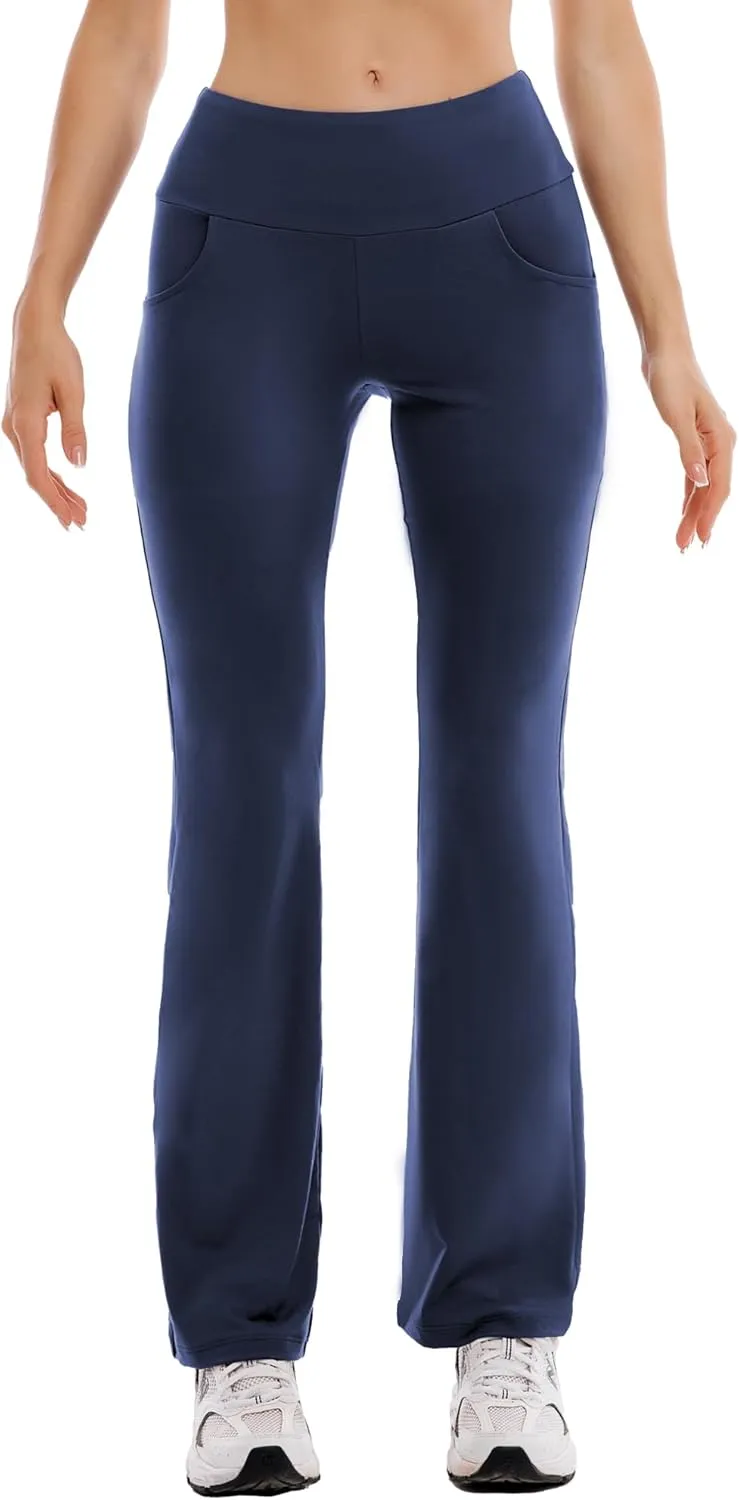 Ipletix Flare Leggings for Women-Bootcut Yoga Pants for Women High Waisted Flared Leggings Dress Pants