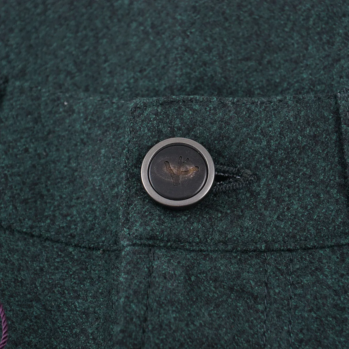 Isaia Slim-Fit Flannel Wool Jeans