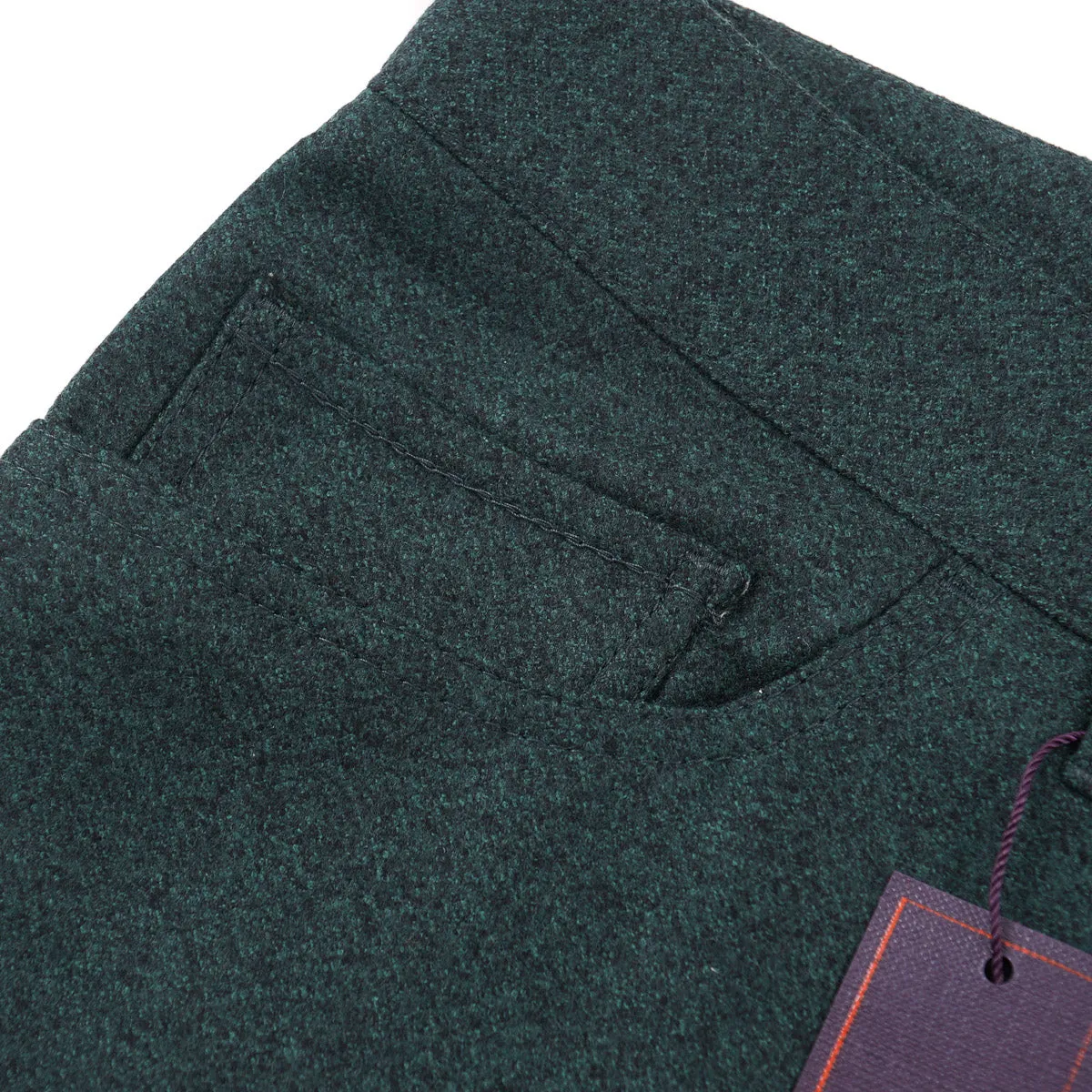 Isaia Slim-Fit Flannel Wool Jeans