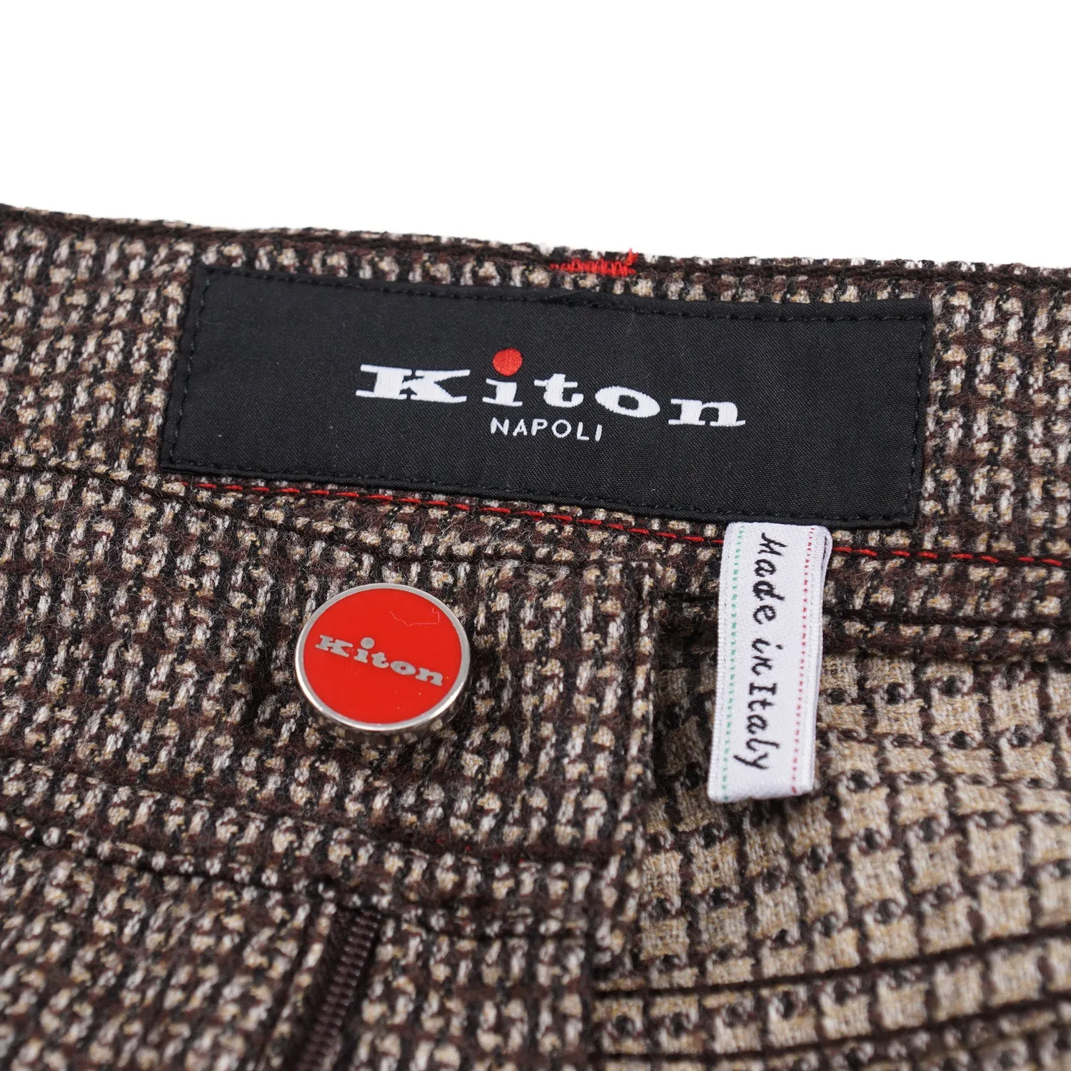 Kiton Slim Fit Five-Pocket Soft Flannel Wool Pants