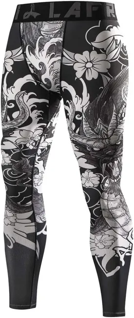 LAFROI Men's Quick Dry Cool Compression Fit Tights Leggings Waistband-YSK08