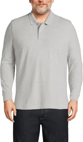 Lands' End Men's Comfort First Long Sleeve Solid Mesh Polo
