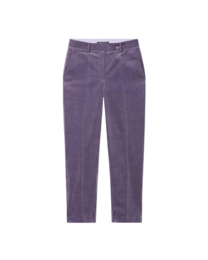 Luisa Cerano Tapered Cropped Velvet Pant