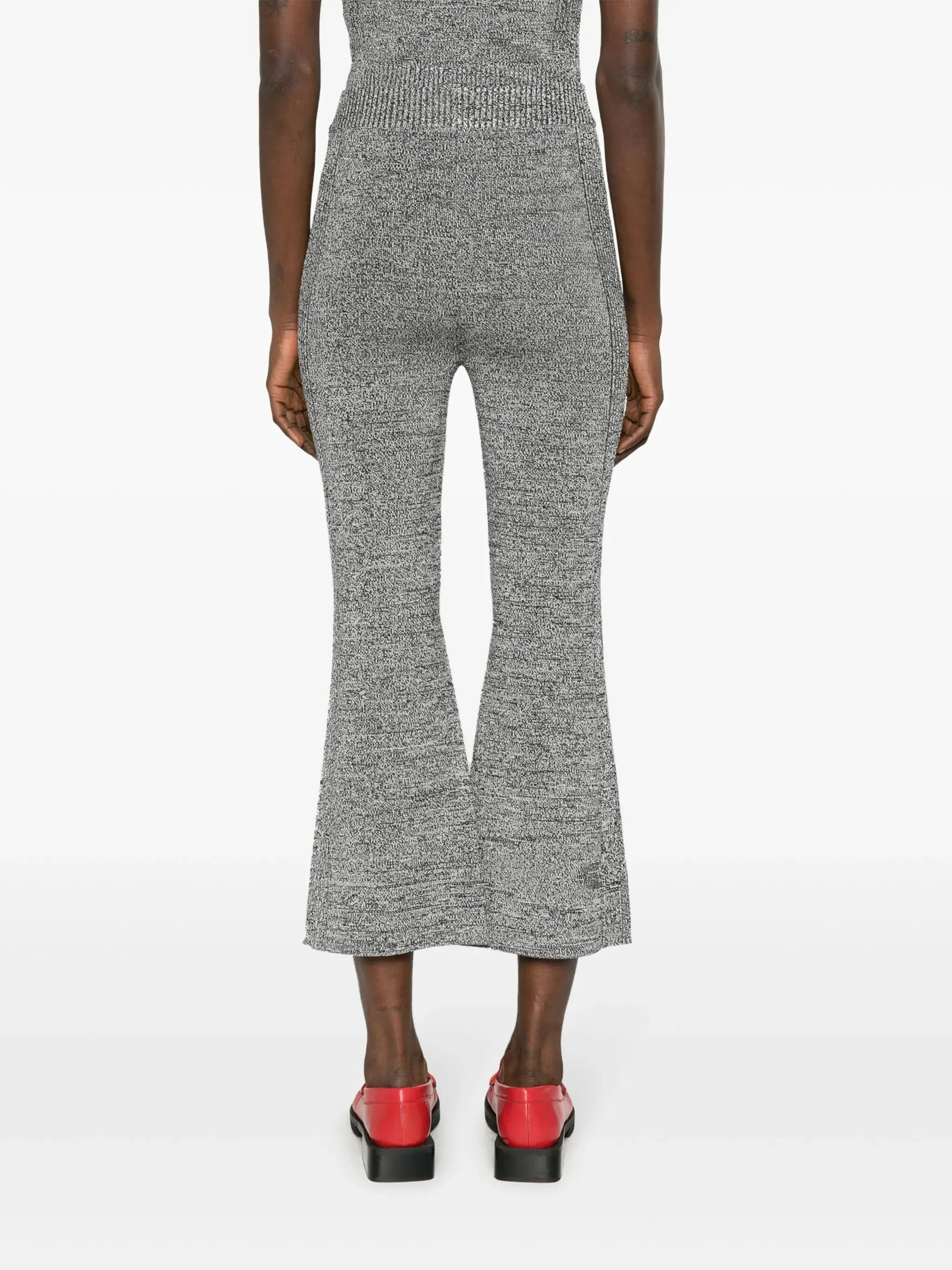 Melange Rib Cropped Pants
