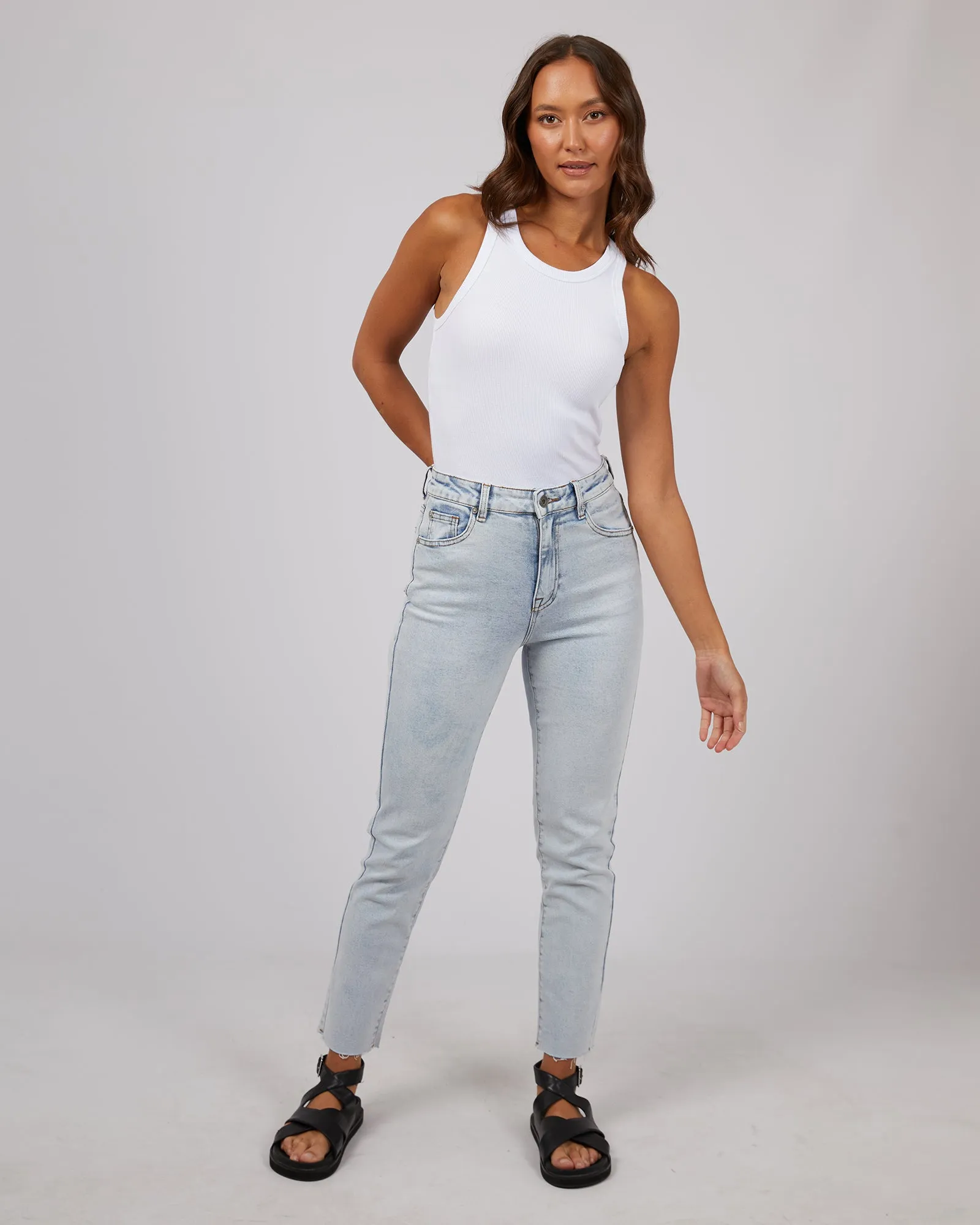 Monica Mom Comfort Jean Bleach