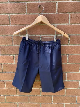 Navy Elastic Waist Shorts