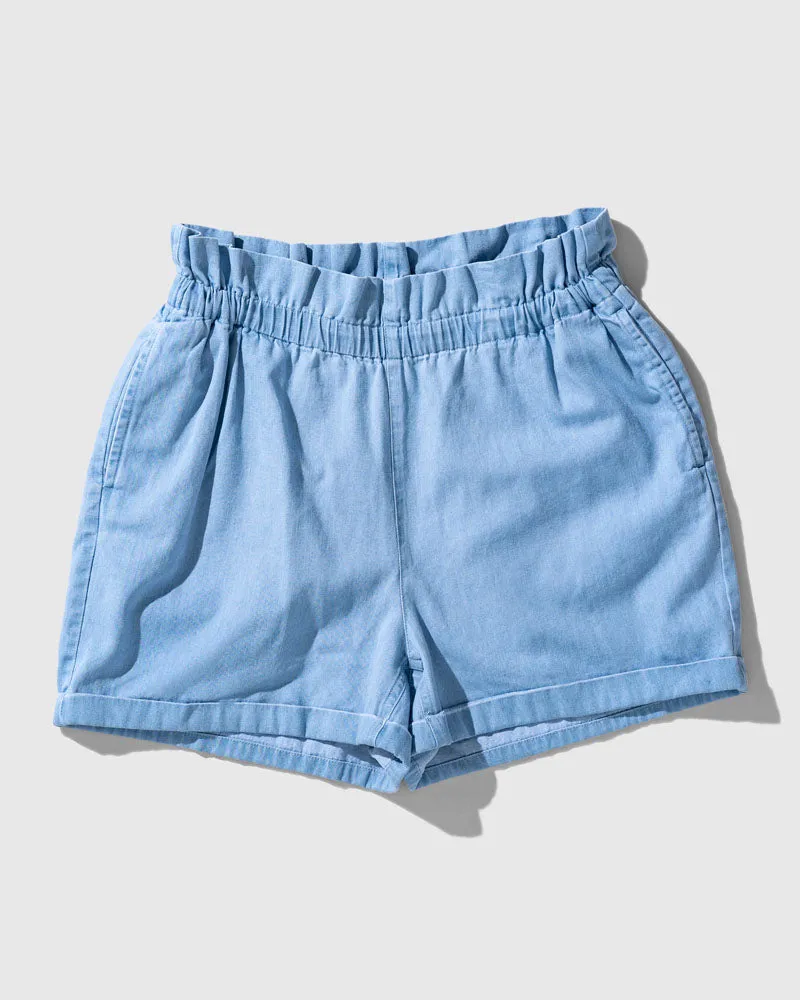 Organic Chambray Pull-On Short