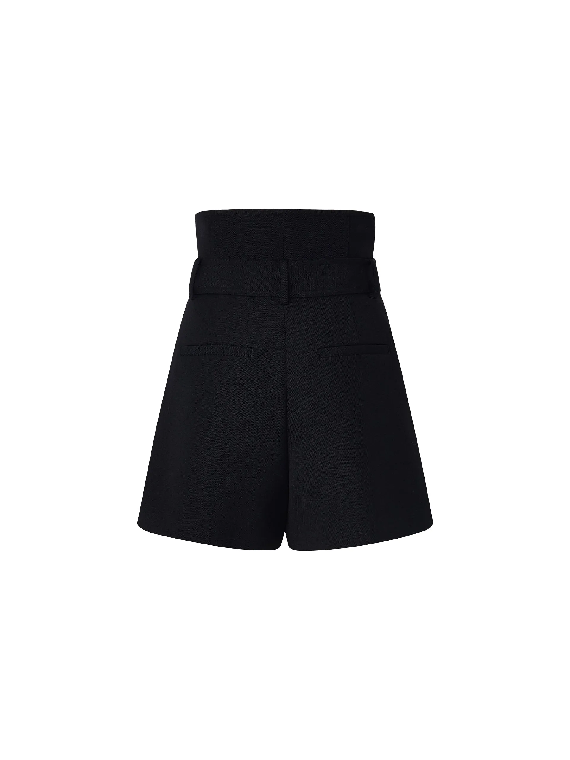 Paperbag High Waisted Belted Shorts