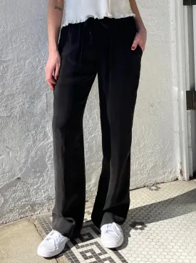 Sloane Low-Rise Pant in Cupro - Black