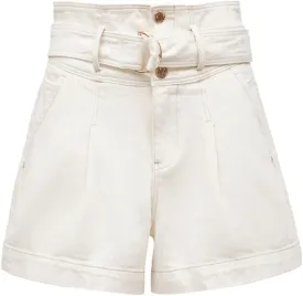 Sweet Belt Denim Shorts Women's A-line High Waist Shorts Jeans Pants