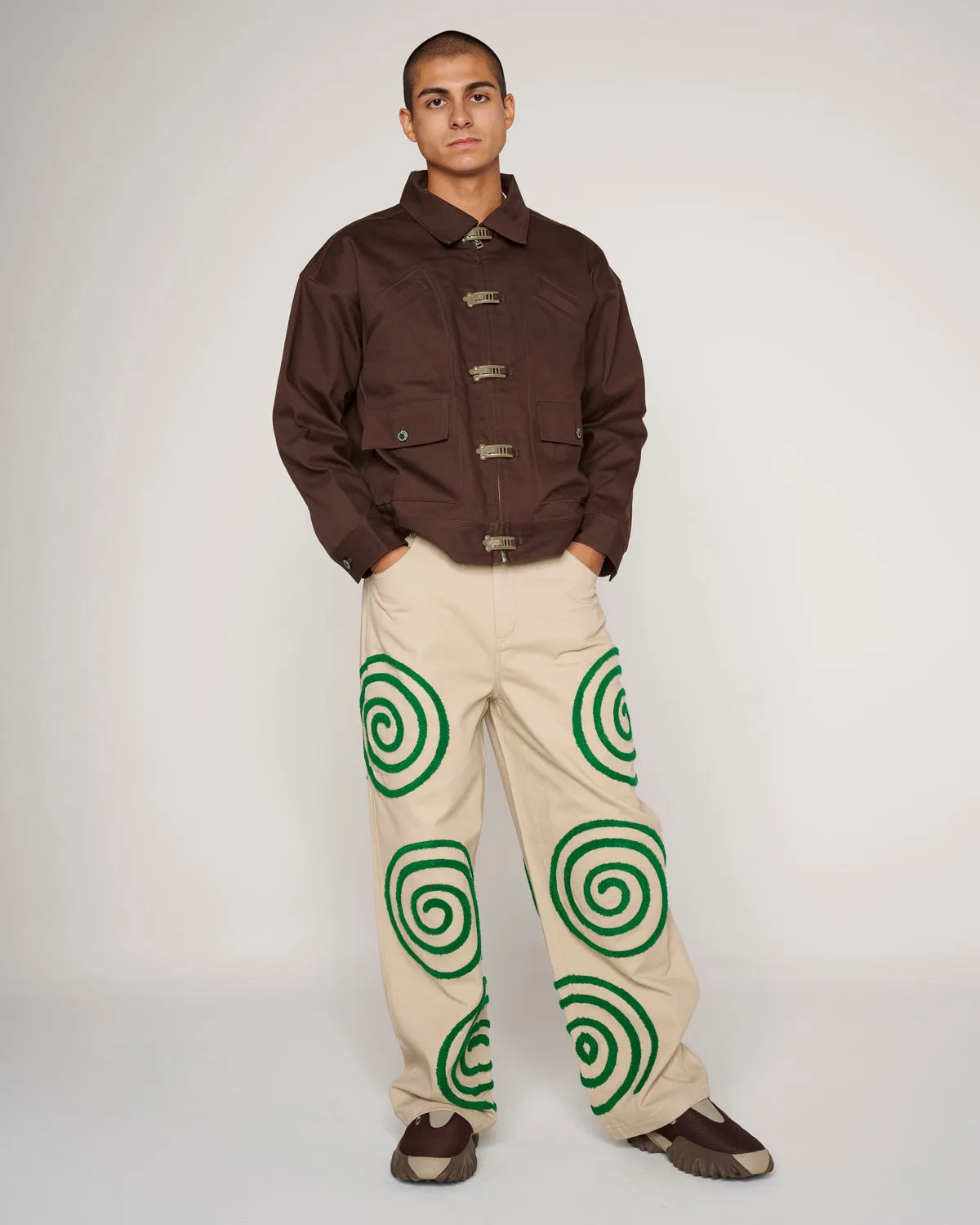 Swirls Twill Pant - Khaki