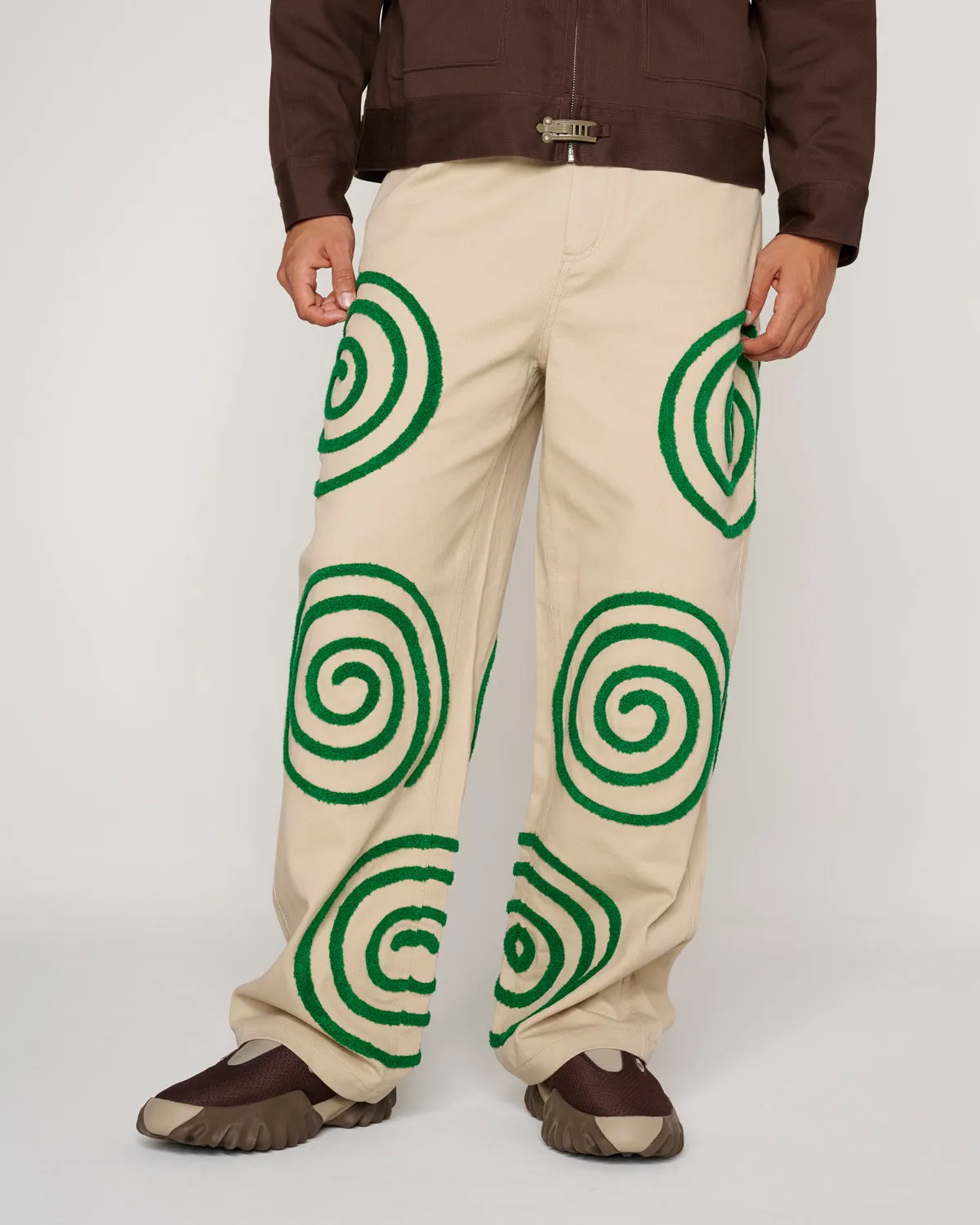 Swirls Twill Pant - Khaki