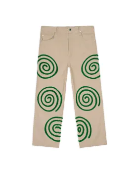 Swirls Twill Pant - Khaki