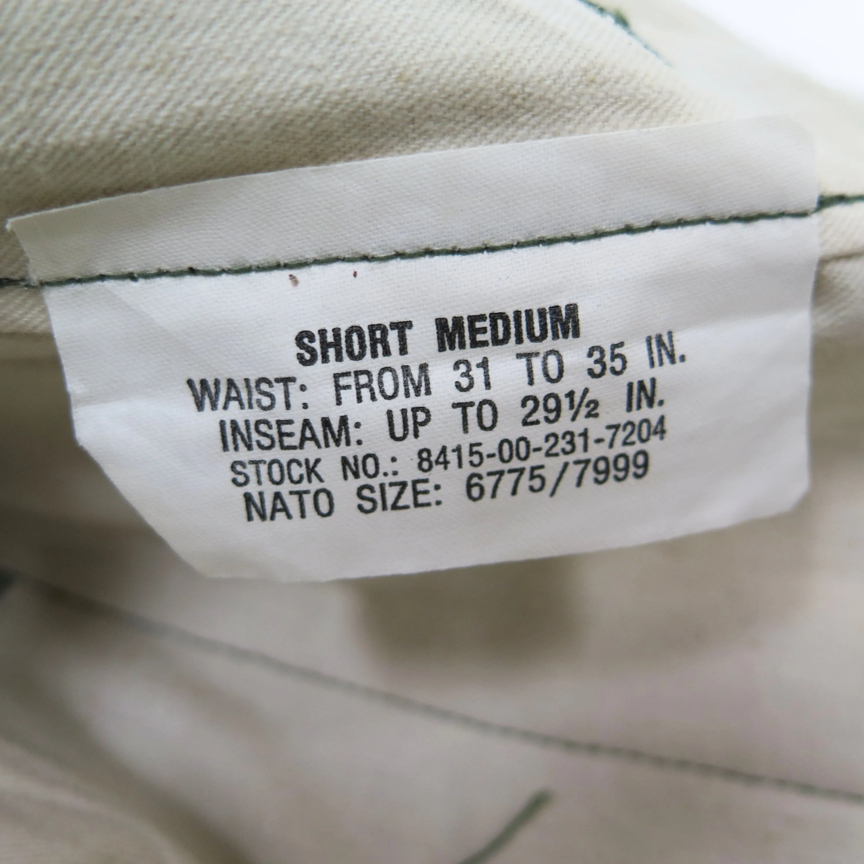 US ARMY FIELD TROUSERS PANTS M-1951 M51 50'S KOREAN WAR SIZE 35X28 MEDIUM SHORT