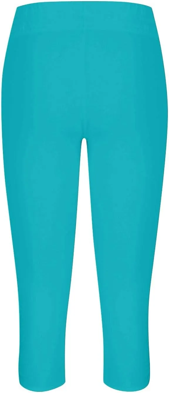 Womens Capris Summer Dressy Cropped High Waist Yoga Pants Fashion Casual Stretch Pull On Workout Crop Capri Leggings